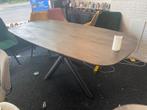 Tafel deens ovaal 240x100 of 280x100 stalen matrix poot, Ophalen, 100 tot 150 cm, Vijf personen of meer, Ovaal