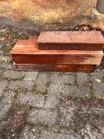 13 balken vuren  en 2 balken hardhout, Doe-het-zelf en Verbouw, Hout en Planken, Ophalen, Zo goed als nieuw, 50 mm of meer, Balk