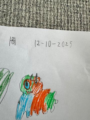Kindertekening Fantasiedier en Fruit beschikbaar voor biedingen
