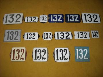 oud emaille huisnummer 132 ook 133 134 135 136 137 138 139 1 beschikbaar voor biedingen