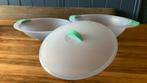 Tupperware Schalen Set - 4.5L & 2.8L + Deksel, Ophalen of Verzenden, Zo goed als nieuw, Groen, Schaal