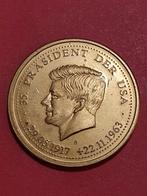 Medaille / Penning JFK goud verguld bezoek aan Berlijn, Ophalen of Verzenden, Overige materialen, Buitenland