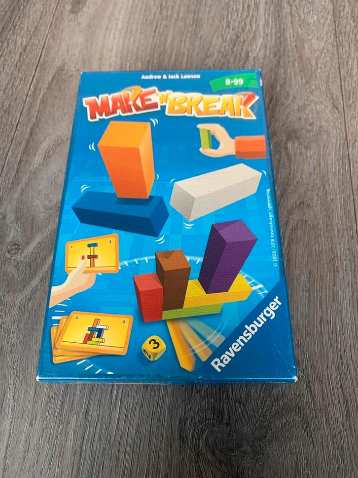 Make 'n' Break - Ravensburger, Hobby en Vrije tijd, Gezelschapsspellen | Bordspellen, Zo goed als nieuw, Een of twee spelers, Reisspel