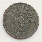2 Centimes 1864 Belgie Oude Antieke Munt Leopold I Misslag, Ophalen of Verzenden