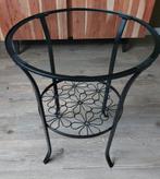 Bijzettafel te koop, Minder dan 55 cm, Metaal of Aluminium, Rond, Zo goed als nieuw
