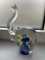 Glazen Olifant met Kleurrijke Details - Kristal Decoratie, Antiek en Kunst, Antiek | Glas en Kristal, Ophalen of Verzenden