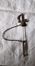 Vintage zilveren dasspeld zwaard, Ophalen of Verzenden, Zo goed als nieuw, Zilver, Zilver