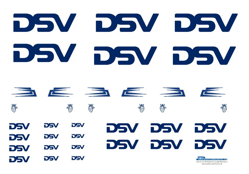 Vrachtauto decal 1:50 DSV transport en logistics ( type 1), Verzenden, Nieuw, Bus of Vrachtwagen, Overige merken