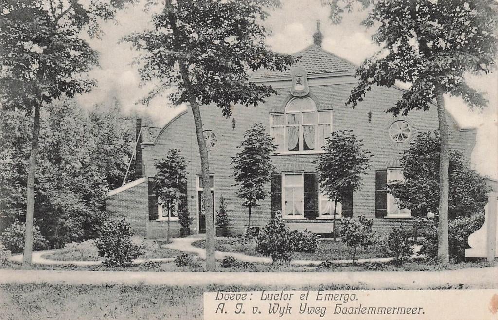 JN358 Haarlemmermeer IJweg Hoeve Luctor et Emergo 1907, Verzamelen, Ansichtkaarten | Nederland, Ophalen of Verzenden, Voor 1920