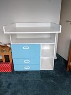 Commode, kleur blauw en wit. In prima staat. Ikea Smastad., Kinderen en Baby's, Kinderkamer | Commodes en Kasten, Ophalen, 70 cm of meer