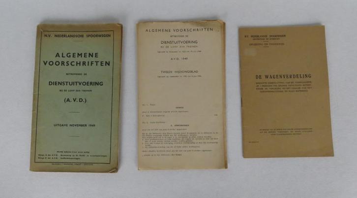 NS Brochures Dienstuitvoering 1949 en Wagenverdeling 1948, Verzamelen, Spoorwegen en Tramwegen, Gebruikt, Trein, Overige typen