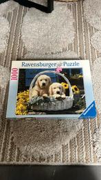 Ravensburger puzzel – Golden Retriever pups in mandje, Ophalen of Verzenden, Zo goed als nieuw