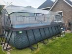 EXIT Stone zwembad 540x250x122cm met zandfilterpomp en overk, Tuin en Terras, Zwembaden, 200 tot 300 cm, Zo goed als nieuw, Rechthoekig