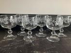Vintage Luminarc Sarment Wijnglazen geëtst met druivenranken, Antiek en Kunst, Antiek | Glas en Kristal, Ophalen of Verzenden
