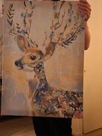 2x canvas kleurrijk hart, Ophalen, Zo goed als nieuw, Schilderij, 75 cm of meer