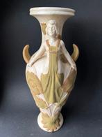 Jugendstil stijl vaas met vrouw, Antiek en Kunst, Ophalen of Verzenden