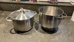 Pan en vergiet, Ophalen of Verzenden, Gebruikt, Rvs, Kookpan of Snelkookpan