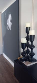 DIGA COLMORE Candleholder Luster set (3) zwart Hotel Chique, Huis en Inrichting, 50 tot 75 cm, Zwart, Nieuw, Ophalen of Verzenden