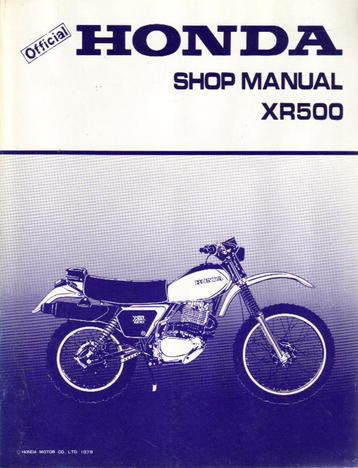 Honda XR500 shop manual (976z) motor beschikbaar voor biedingen