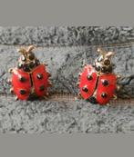 Oorbellen lieveheersbeestje, Verzenden, Nieuw, Goud, Knopjes of Stekers