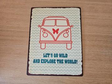 explore the world - metalen wandplaat beschikbaar voor biedingen