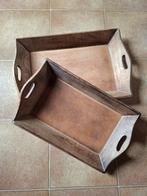 Setje van 2 mooie houten dienbladen nieuw, Huis en Inrichting, Woonaccessoires | Dienbladen, Ophalen, Nieuw, Rechthoekig, Hout