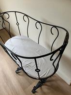 Giet ijzeren wieg. Is zwart overgeschilderd, Huis en Inrichting, Ophalen, Gebruikt, 90 cm, Eenpersoons
