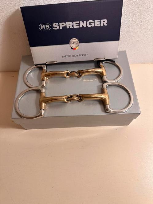 2x KK SPRENGER NovoContact BIT D-Trens Dubbelgebroken!, Dieren en Toebehoren, Paarden en Pony's | Hoofdstellen en Tuigage, Zo goed als nieuw