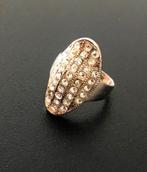 925 zilveren ring vol heldere fonkelende Zirconia maat 17, Sieraden, Tassen en Uiterlijk, Antieke sieraden, Met edelsteen, Zilver