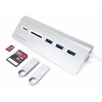 Satechi Type-C Aluminium USB Hub & Card Reader Zilver, Ophalen of Verzenden, Zo goed als nieuw, Satechi