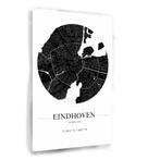 Eindhoven Stadskaart met Coördinaten canvas 60x90cm - 18mm., Huis en Inrichting, Woonaccessoires | Schilderijen, Tekeningen en Foto's
