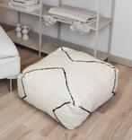 Nieuwe Marokkaanse berber wollen kelim, vloerkussen poef, Huis en Inrichting, Nieuw, Ophalen of Verzenden, 50 tot 75 cm, Vierkant