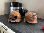 Ww2 duits helmen bodemmonsten, Verzamelen, Ophalen of Verzenden, Landmacht, Duitsland, Helm of Baret
