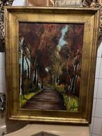 Prachtig groot olieverf natuur schilderij, Ophalen of Verzenden