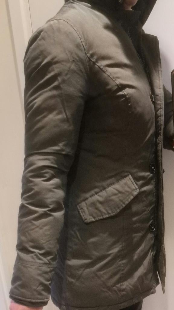 Airforce maat M (36/38) donkergrijze jas, Airforce, Ophalen of Verzenden, Maat 36 (S), Grijs