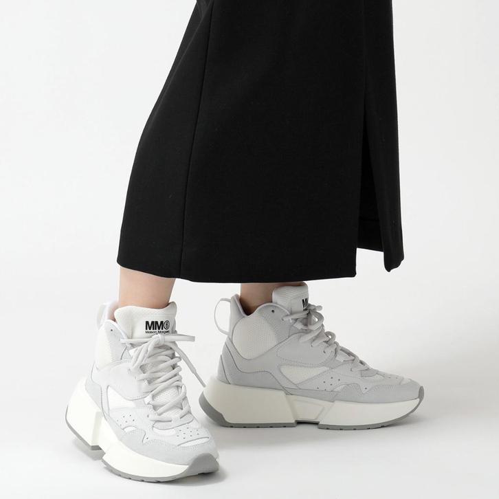 MM6 Maison Margiela High Top Flare Runners grijs/wit 37, Kleding | Dames, Schoenen, Gedragen, Sneakers of Gympen, Grijs, Ophalen of Verzenden