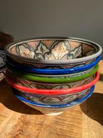 Diepe salade schalen marokkaans aardewerk meerdere kleuren, Huis en Inrichting, Schaal, Rond, Nieuw, Ophalen of Verzenden