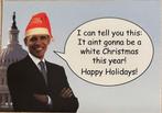 KERSTKAART van President Obama (boomerang), Ophalen of Verzenden, Zo goed als nieuw, Foto of Kaart