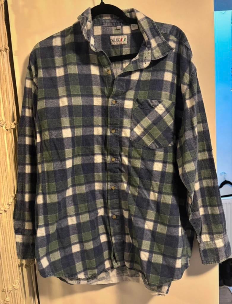 Vintage Milano overhemd, Kleding | Heren, Overhemden, Blauw, Vintage, Ophalen of Verzenden, Zo goed als nieuw