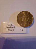 €0,20 Duitsland 2019 J, Postzegels en Munten, Munten | Europa | Euromunten, Ophalen of Verzenden, Duitsland, 20 cent, Losse munt