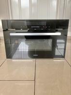 Nette zwarte hoogglans Inventum 3-in-1 inbouw combimagnetron, Zo goed als nieuw, Oven met grill, Inbouw, Draaiplateau