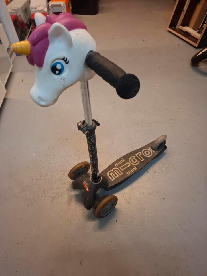 Mini Micro driewieler step, zwart, Fietsen en Brommers, Steps, Gebruikt, Gewone step, Ophalen