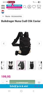 Draagzak Nuna cudl Clik, nieuw!, Buik of Rug, Zo goed als nieuw, Draagzak, Ophalen