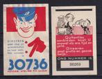 X177C) NL 2x vignet m.b.t. Giro  zeldzaam w.o. 1 x gebruikt, Ophalen of Verzenden, Na 1940, Gestempeld