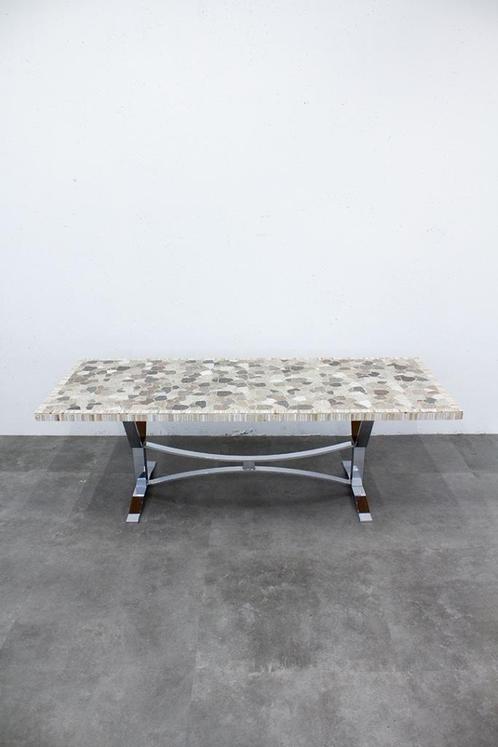  Berthold Müller 60s  salontafel bijzettafel marmer graniet, Huis en Inrichting, Tafels | Bijzettafels, Zo goed als nieuw, Rechthoekig