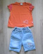 Meisjes setje denim shorts spijkerbroek shirtje mt 80 nieuw, Ophalen of Verzenden, Nieuw, Meisje, Setje