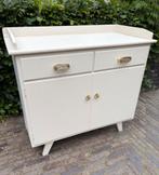 Retro commode jaren 60 greige kleur, Ophalen, 50 tot 70 cm, 90 tot 105 cm, 100 cm of meer