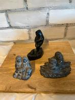 Eskimos van zeepsteen uit canada, Verzamelen, Beelden en Beeldjes, Ophalen of Verzenden, Zo goed als nieuw, Dier