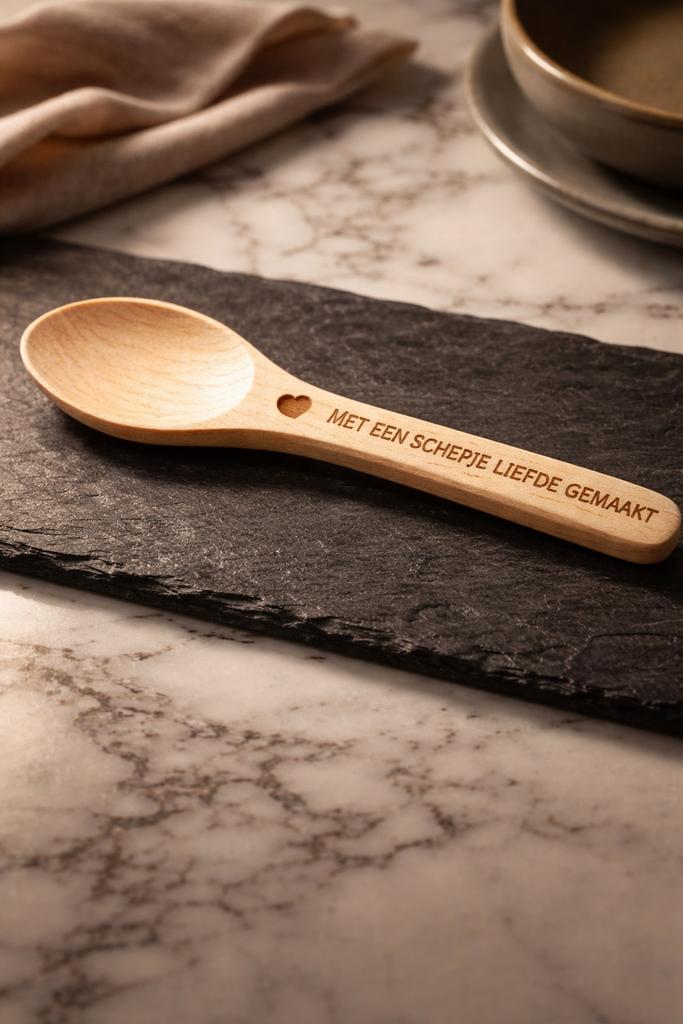 Houten Pollepel met Inscriptie, Ophalen of Verzenden, Nieuw