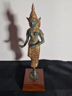Gepatineerd bronzen beeld tempelwachter., Ophalen of Verzenden